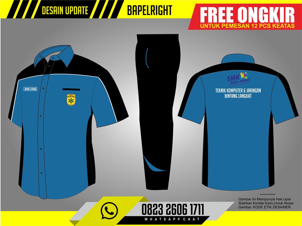 Contoh Desain Baju Praktek SMK TKJ