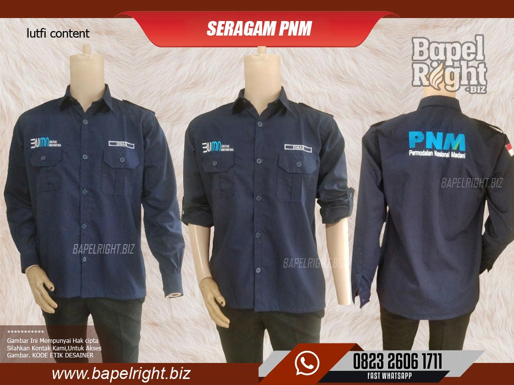 Desain Baju PDH Lengan Panjang