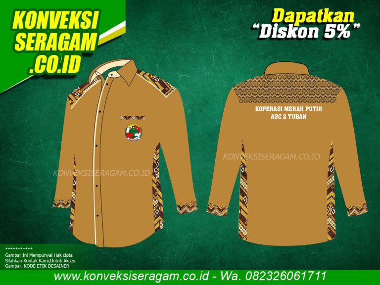Baju PDH Koperasi merah putih
